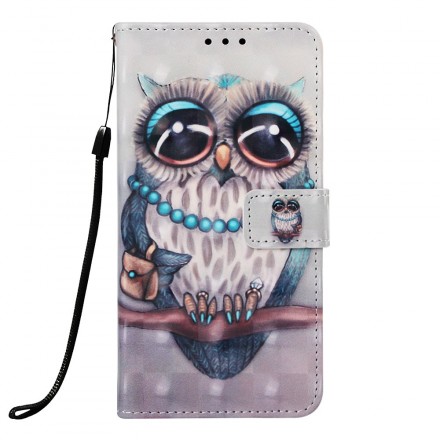 Samsung Galaxy A30 Miss Owl Custodia con cordoncino