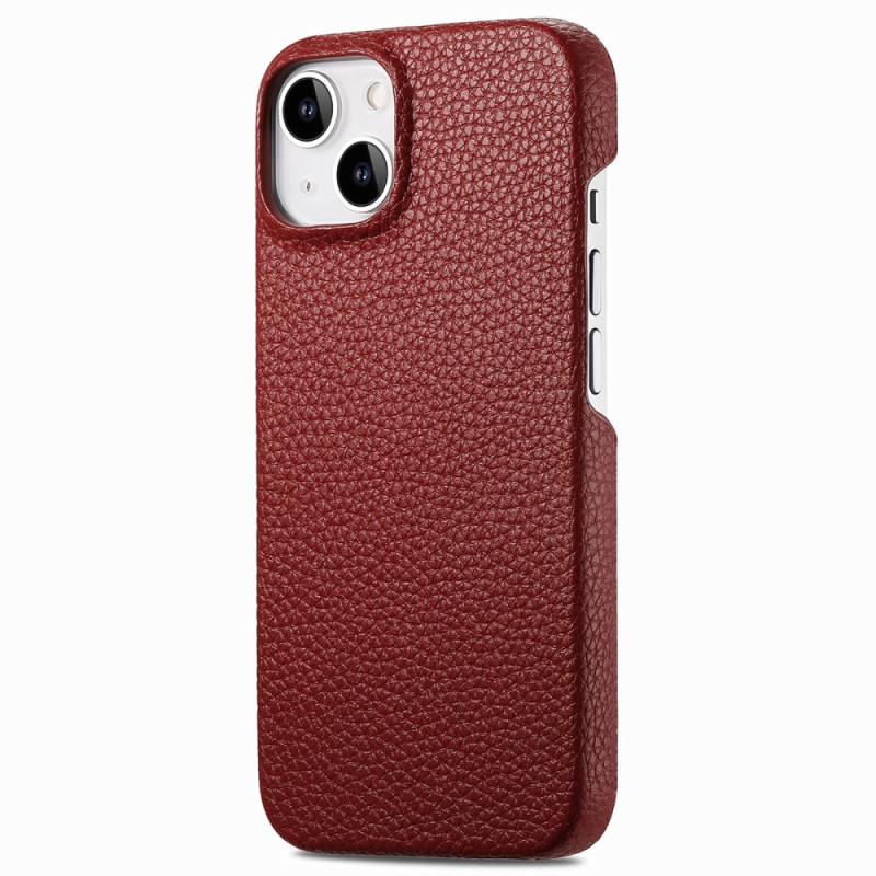 Custodia per iPhone 14 Plus con texture litchi