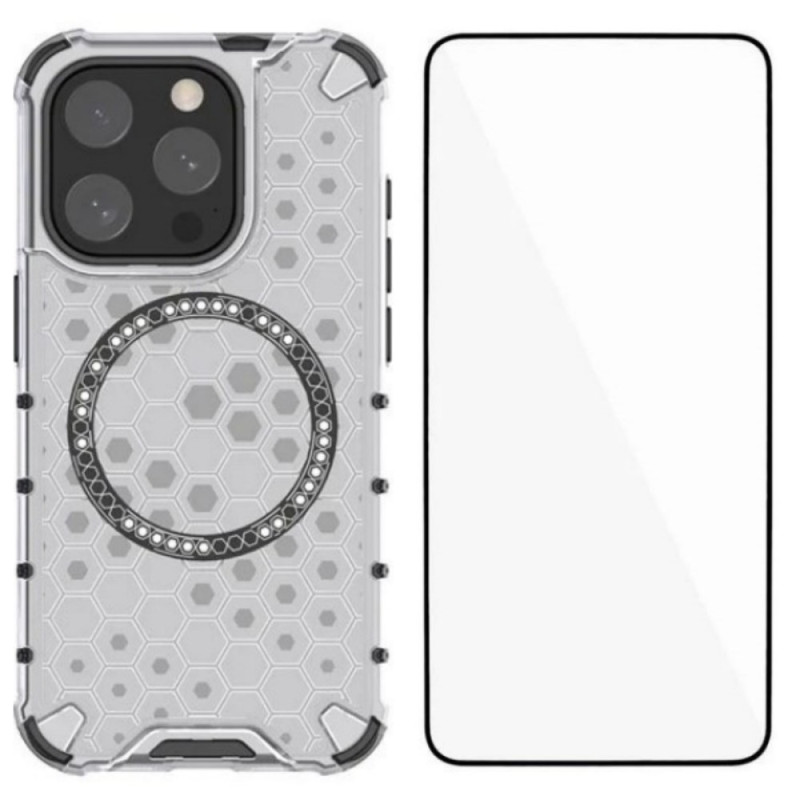 Custodia per iPhone 14 Pro MagSafe Honeycomb con protezione per lo schermo