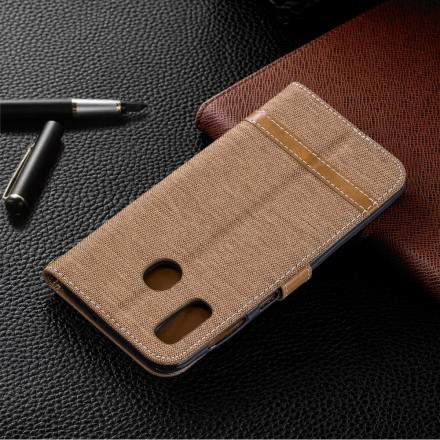 Custodia Samsung Galaxy A30 effetto tessuto e pelle