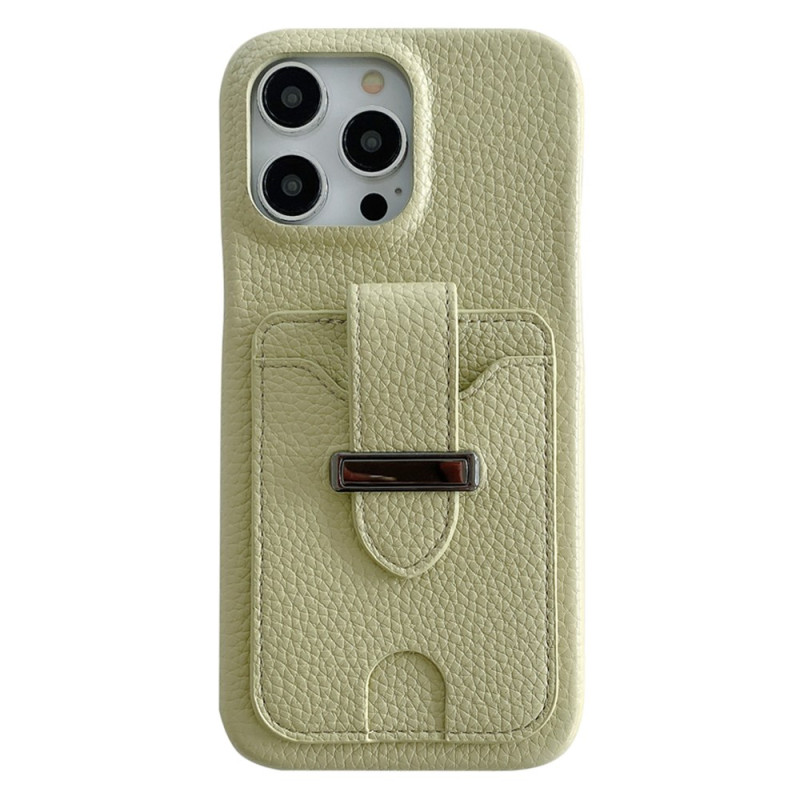 Custodia iPhone 14 Pro Card Holder Texture Lychee