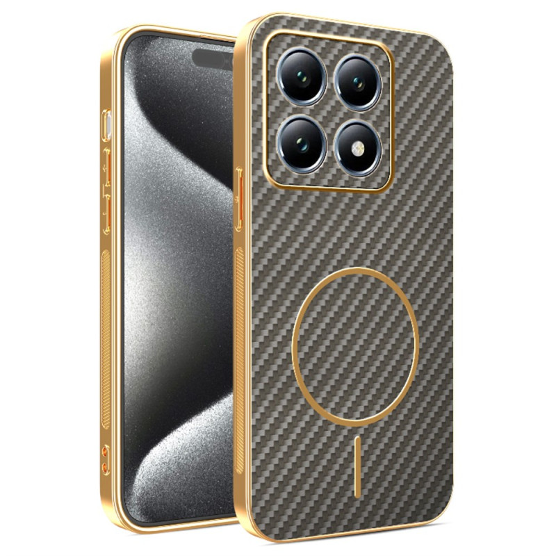 Custodia Xiaomi 15T con texture in fibra di carbonio
