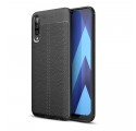 Samsung Galaxy A50 Custodia in pelle effetto litchi doppia linea