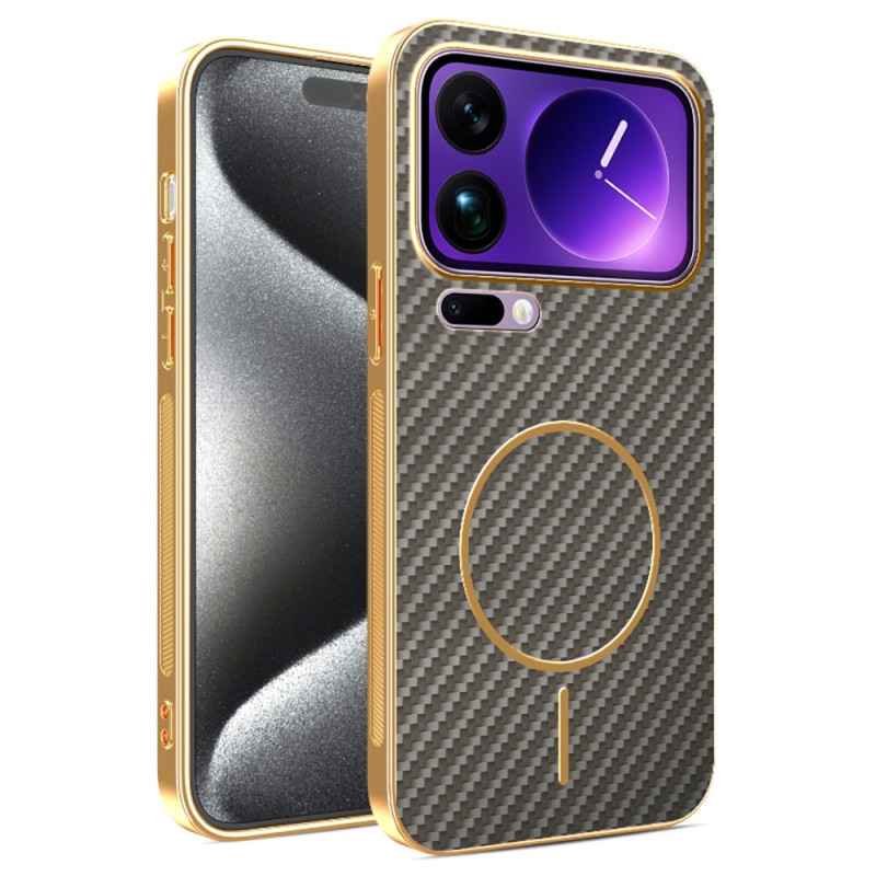 Custodia Xiaomi 17 Pro con texture in fibra di carbonio