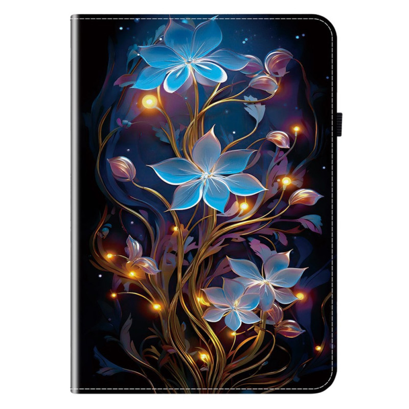 Samsung Galaxy Tab S11 Custodia Fiori Blu