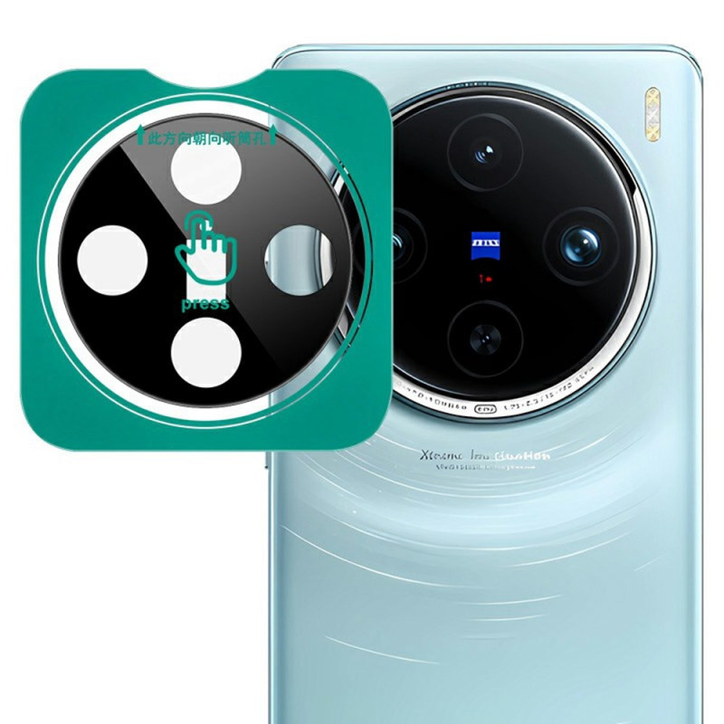 Lente protettiva in vetro temperato per Vivo X100 Pro Self-Positioning Frame (versione nera)