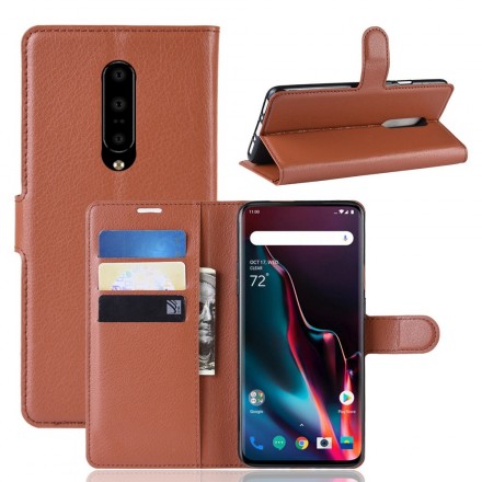 Custodia OnePlus 7 Pro Retro Litchi