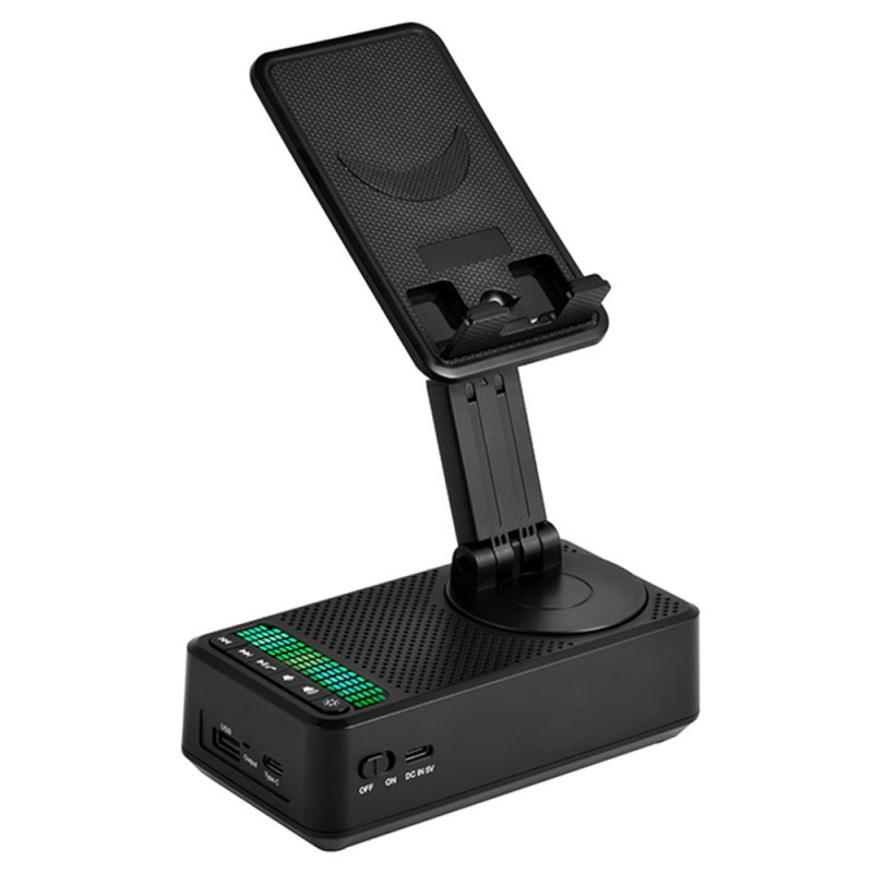 Supporto per telefono pieghevole con altoparlante Bluetooth e batteria esterna