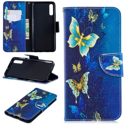 Custodia Samsung Galaxy A70 Gold Butterfly