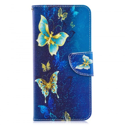Custodia Samsung Galaxy A70 Gold Butterfly
