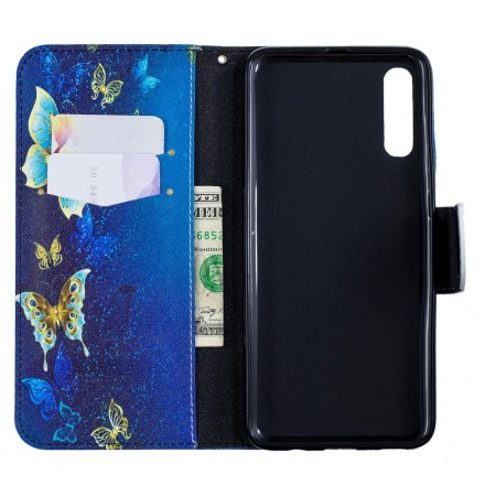Custodia Samsung Galaxy A70 Gold Butterfly
