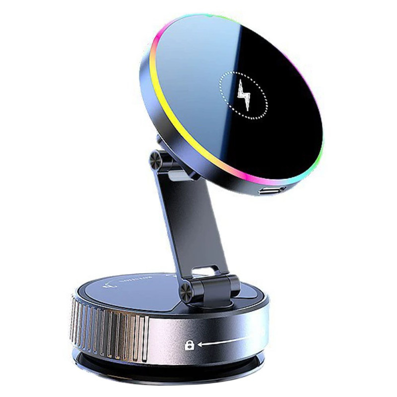 Supporto magnetico per auto con ricarica wireless a 360°