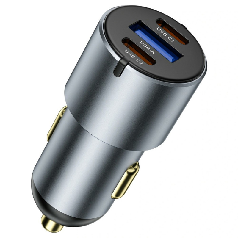 Caricabatterie da auto PD a tripla porta da 60W (2C + 1A) WIWU