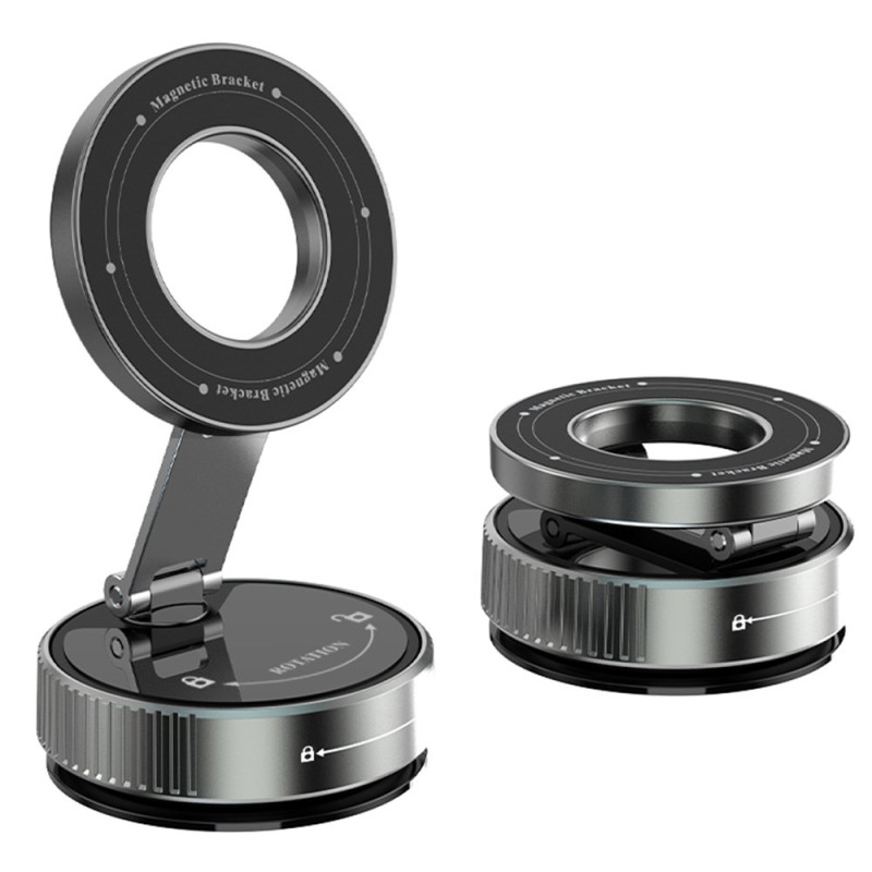 Supporto magnetico per auto con ventosa a 360° e braccio pieghevole