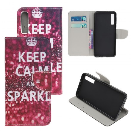 Custodia per Samsung Galaxy A70 Keep Calm and Sparkle