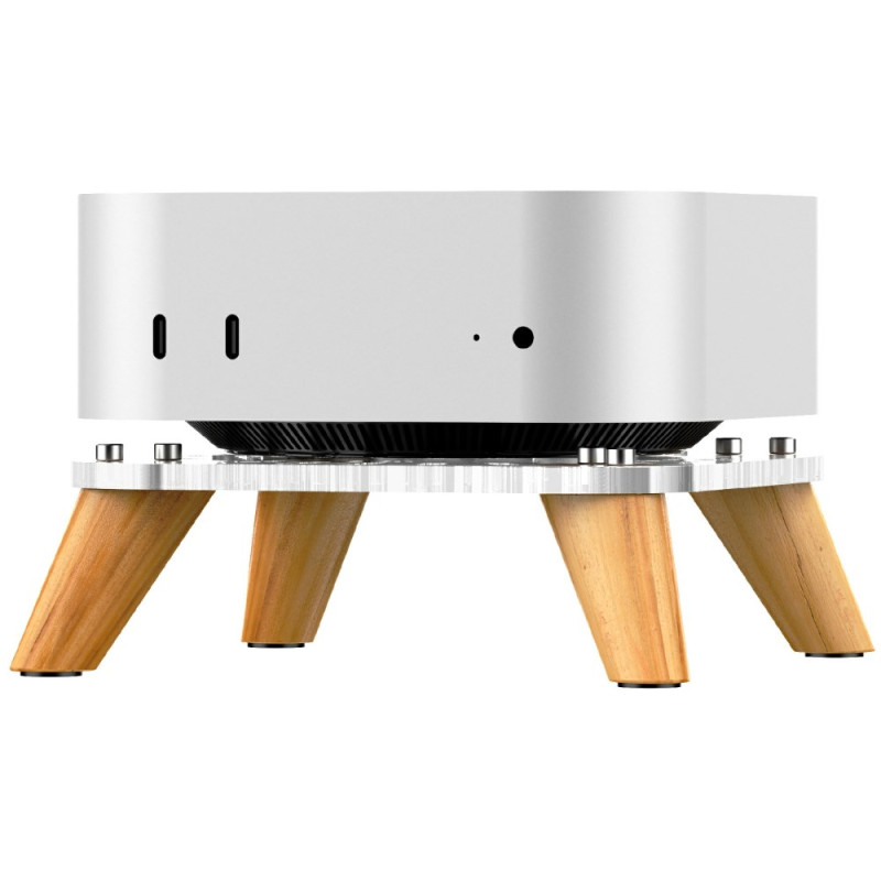 Supporto verticale in legno per Mac Mini M4 / M4 Pro