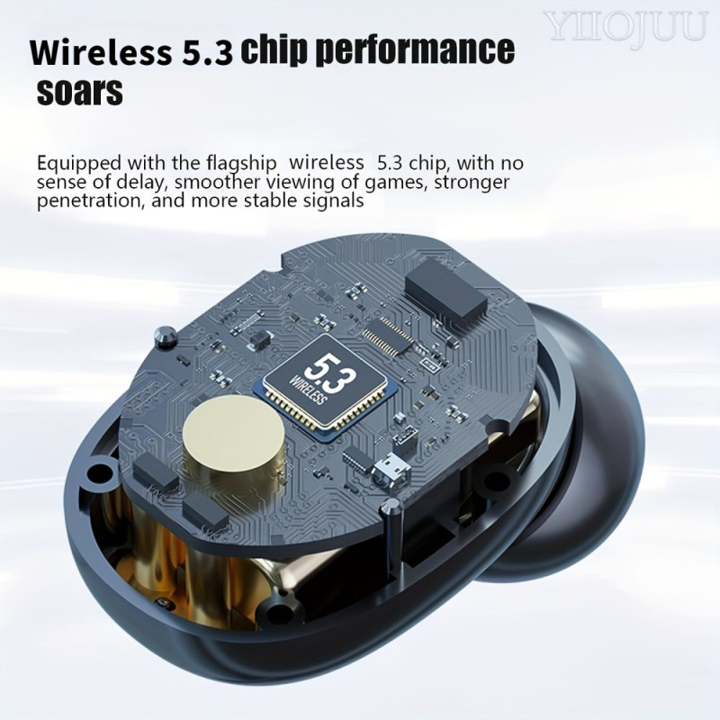 Cuffie Wireless M48 Bluetooth 5.3 Con ANC E ENC – Impermeabili IPx6, Display Batteria, Controllo Tattile, Per IOS/Android/PC