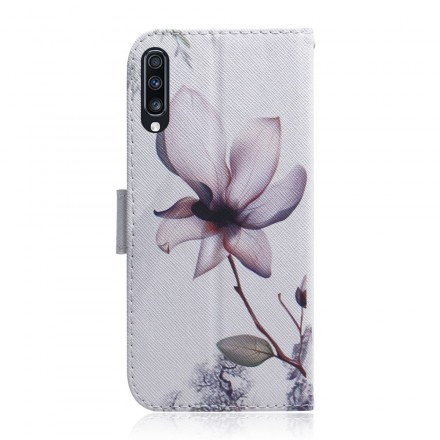 Samsung Galaxy A70 Custodia a fiori rosa antico