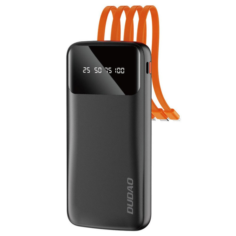 DUDAO Batteria esterna da 20000 mAh con 4 cavi integrati