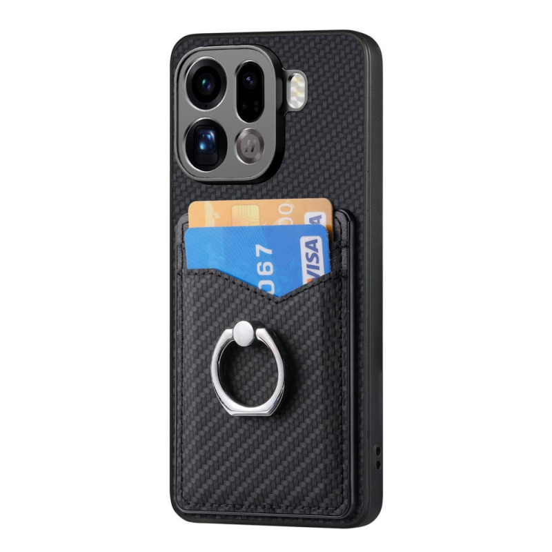 Oppo Find X9 Pro Custodia con anello di supporto e supporto per carte di credito