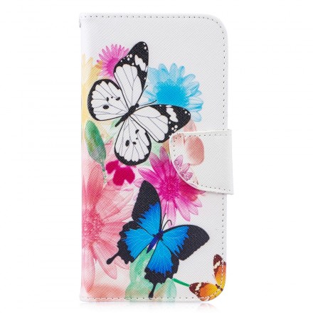 Copertura Huawei P30 Lite Farfalle e Fiori Dipinti