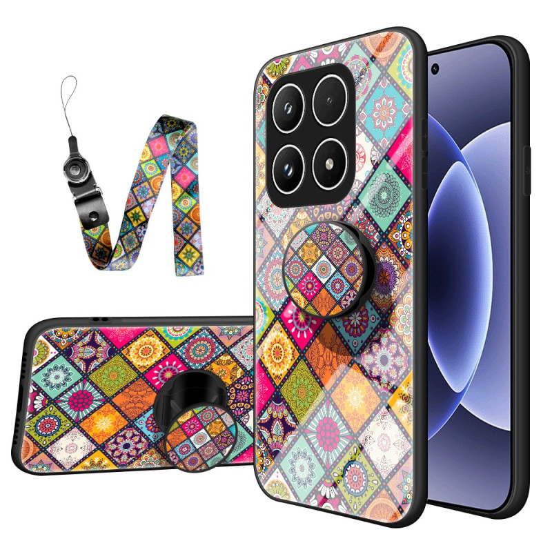 Xiaomi 17 Custodia di supporto per cordino patchwork