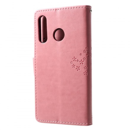 Custodia Huawei P30 Lite Albero e gufi con cinturino