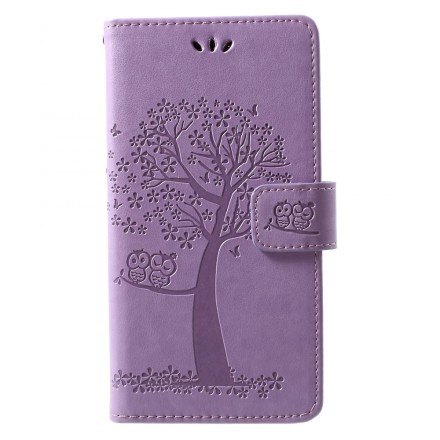 Huawei P30 Lite Custodia con cinturino albero e gufo