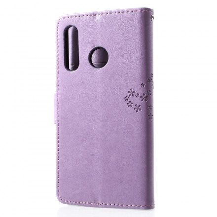 Huawei P30 Lite Custodia con cinturino albero e gufo
