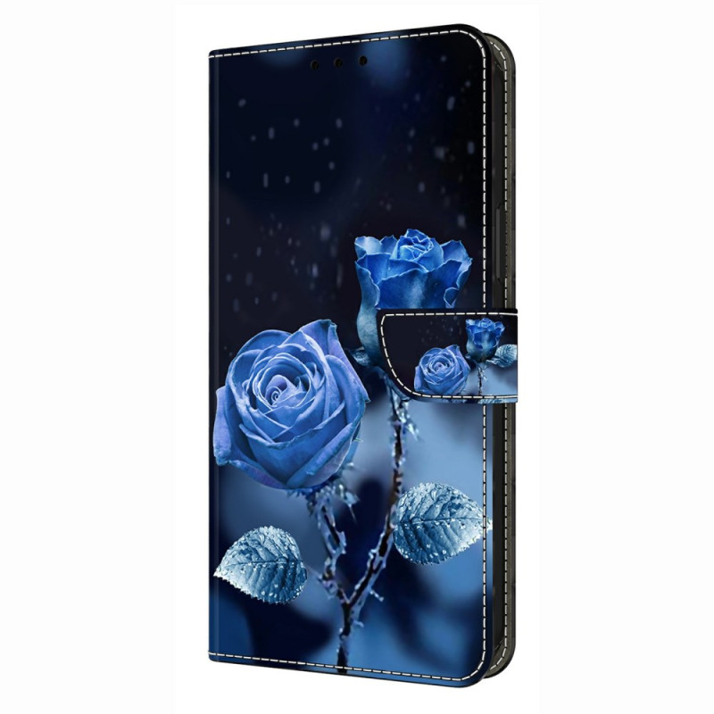 Housse Samsung Galaxy A57 5G Roses Bleues