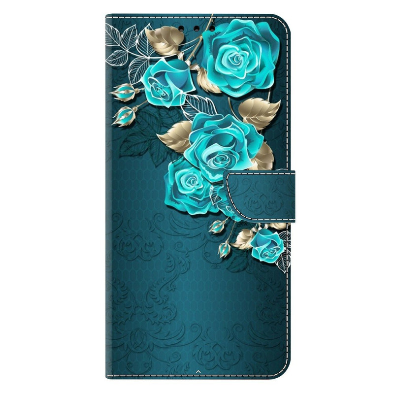 Housse Samsung Galaxy A37 5G Roses Turquoises