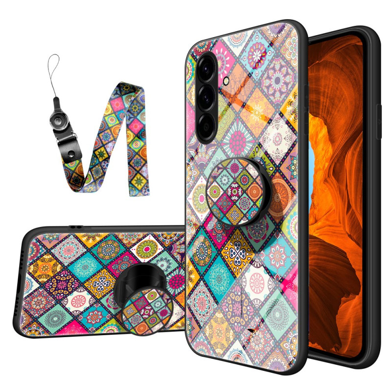 Samsung Galaxy A37 5G Custodia Patchwork Supporto e Cinturino