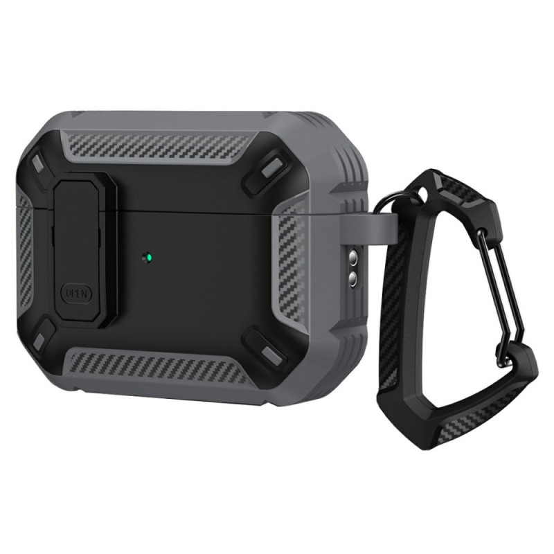 AirPods Pro 3 Ultra Hard Shell con moschettone