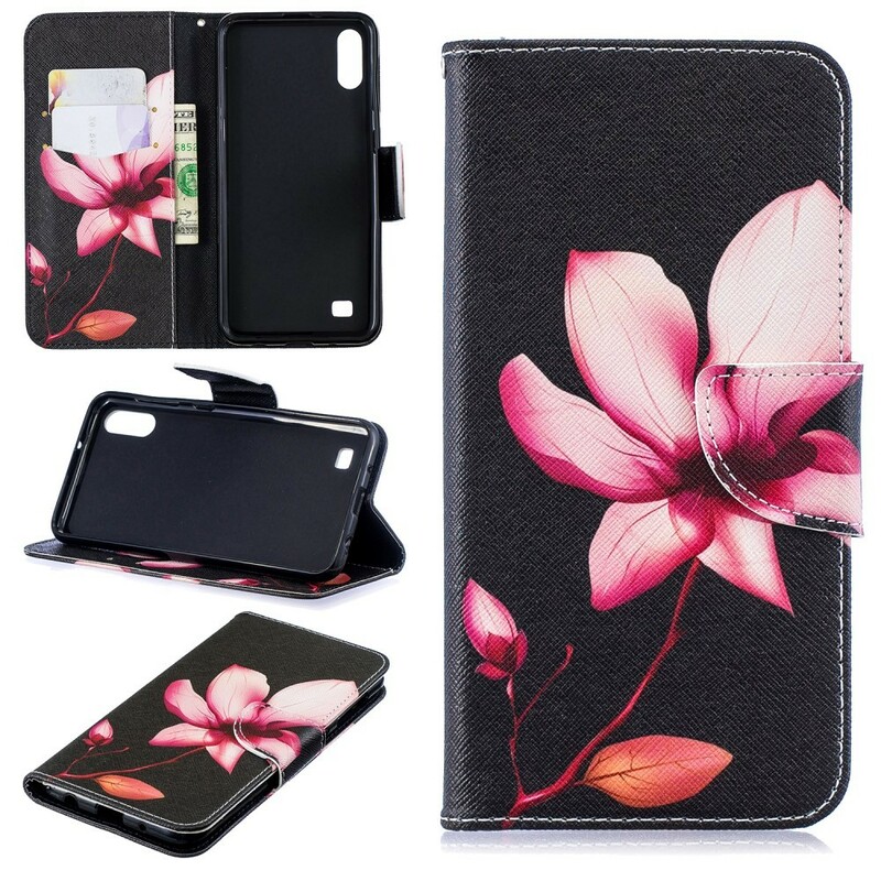 Custodia per Samsung Galaxy A10 Fiore rosa