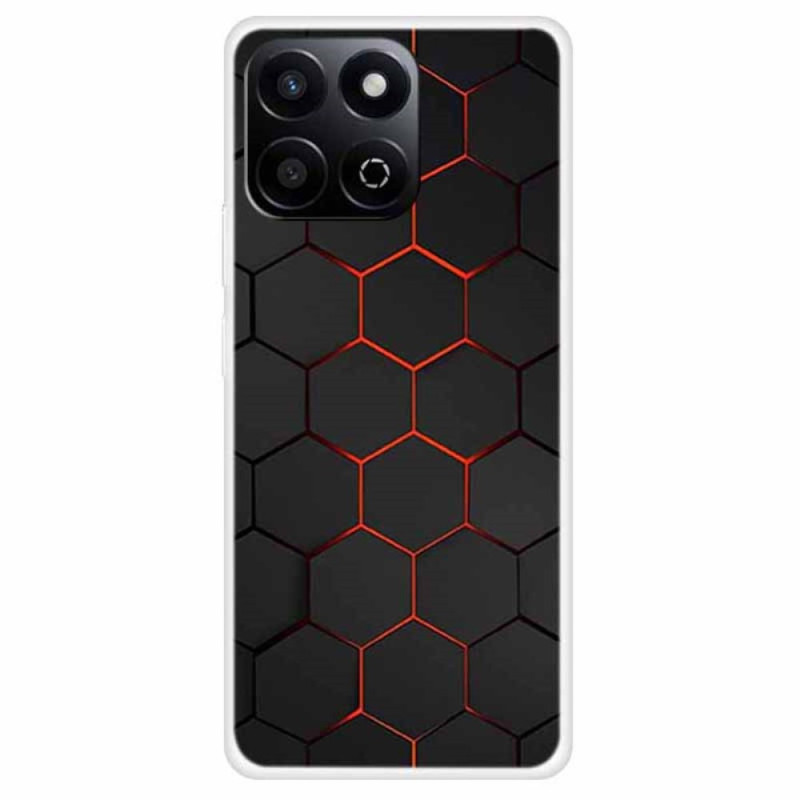 Honor X7c 5G / 4G / 200 Smart 5G Custodia Honeycomb Rosso