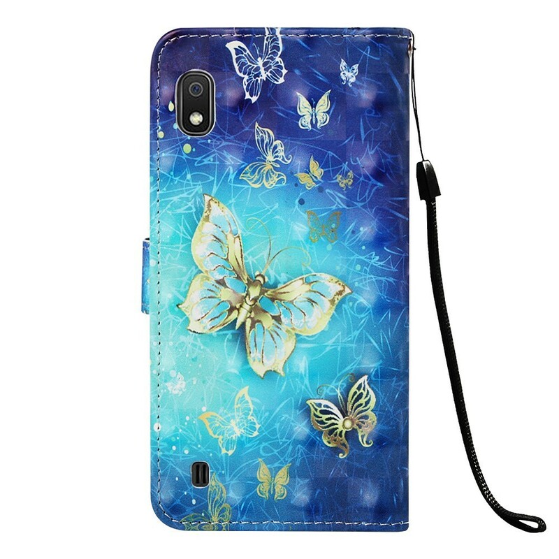 Custodia Samsung Galaxy A10 Gold Butterfly
