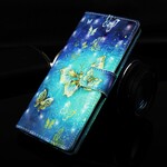 Custodia Samsung Galaxy A10 Gold Butterfly