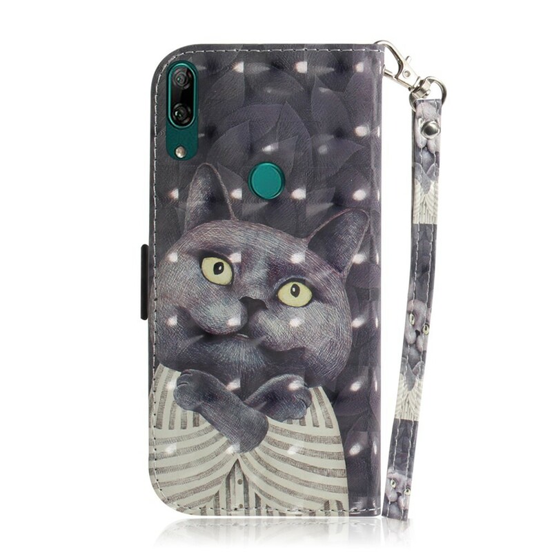 Huawei P Smart Z Cat Custodia con cinturino grigio