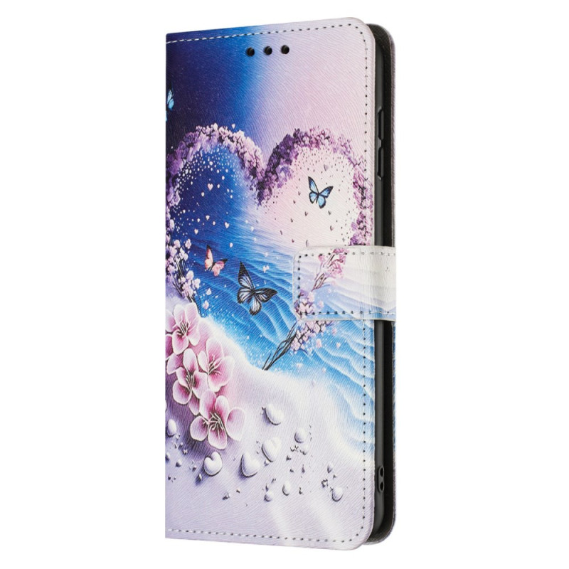 Honor X6b 4G / X6a 4G Custodia con farfalla e cuore