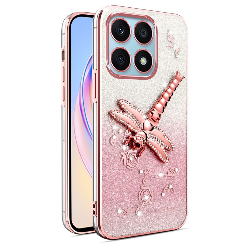 Honor X6a 4G Custodia Libellula e supporto Glitter