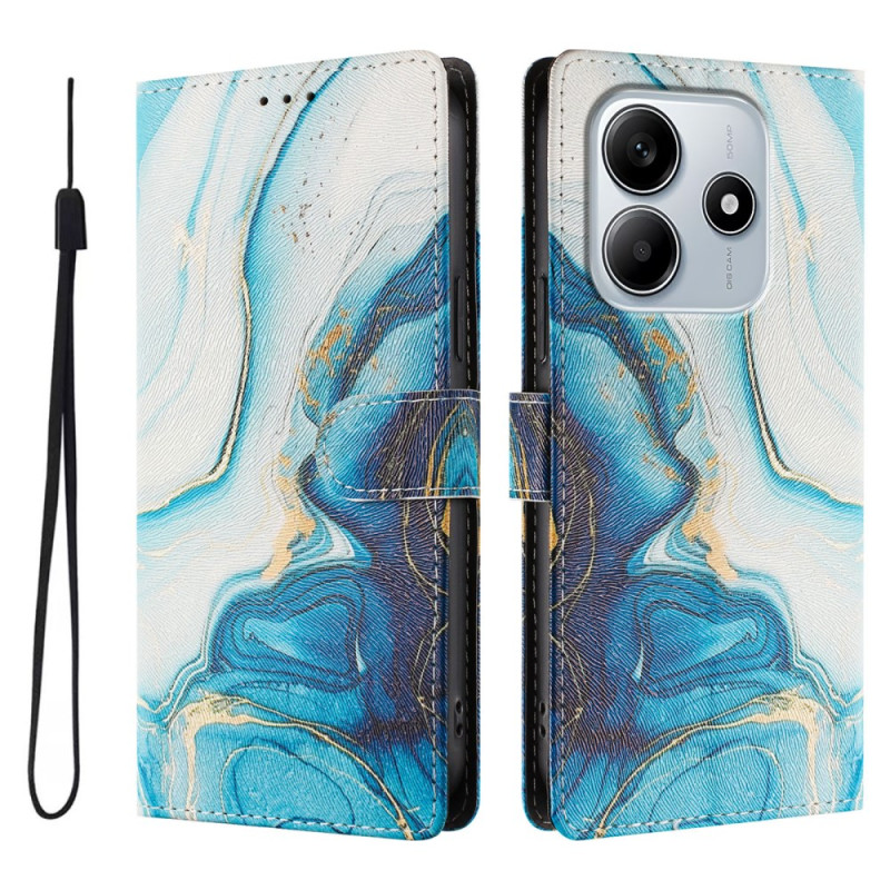 Housse Xiaomi Redmi Note 14 5G / Poco M7 Pro 5G Marbre Bleu