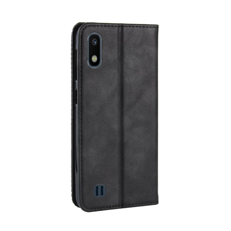 Flip Cover iSamsung Galaxy A10 effetto pelle stile vintage