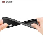 Honor 20 Custodia in pelle effetto litchi Linea doppia