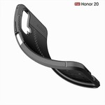 Honor 20 Custodia in pelle effetto litchi Linea doppia