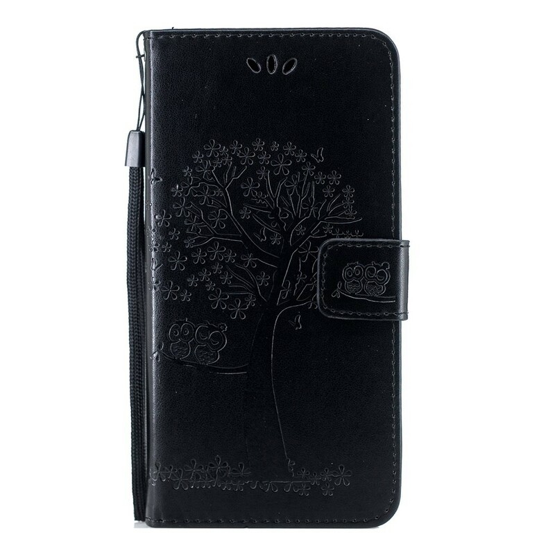Custodia Huawei P Smart Z Albero e gufi con cinturino