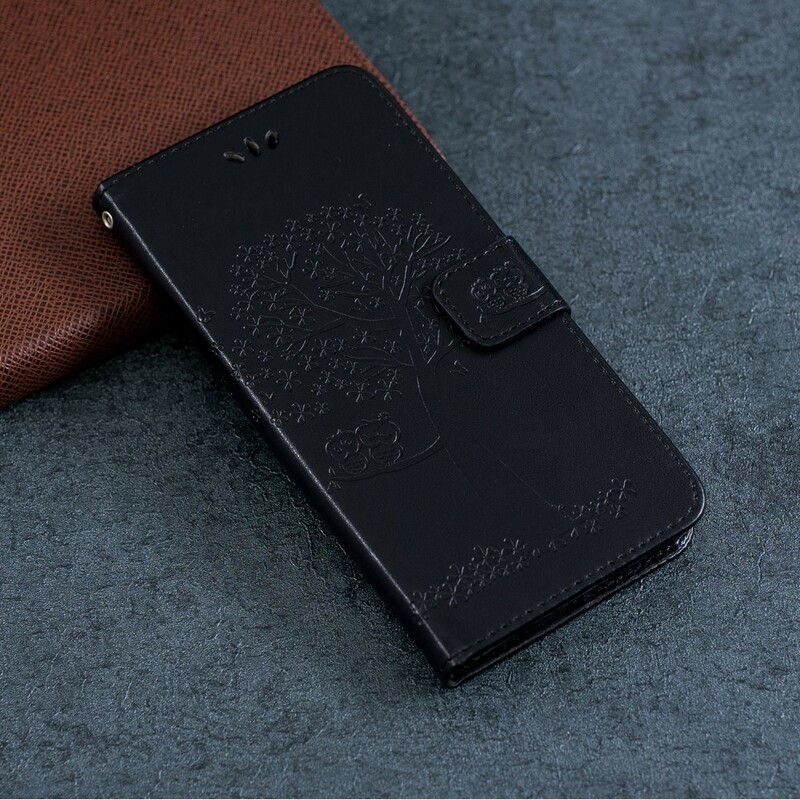 Custodia Huawei P Smart Z Albero e gufi con cinturino