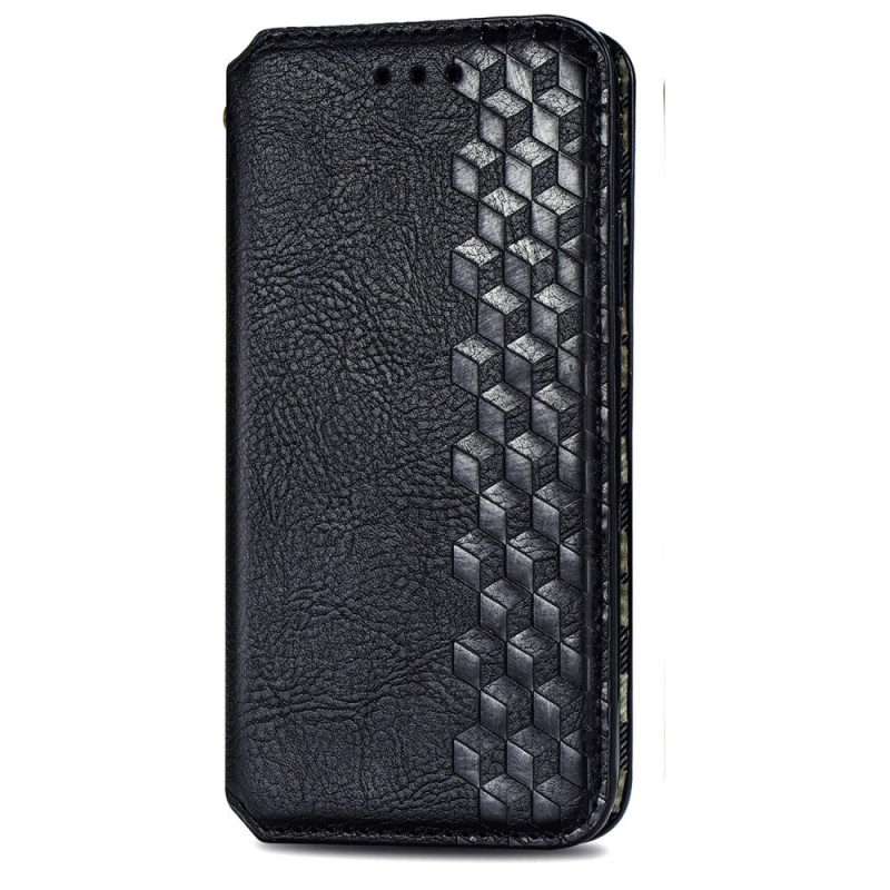 Flip Cover Xiaomi 17 Effetto scamosciato Motivo diamante Frieze