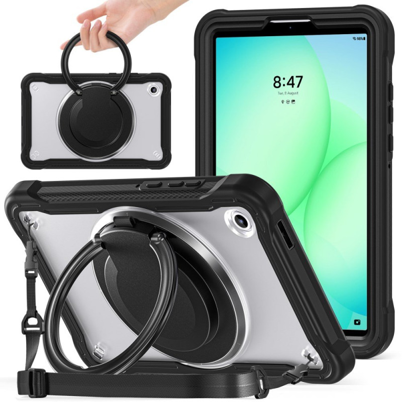 Custodia per Samsung Galaxy Tab A11 con impugnatura rotante e tracolla