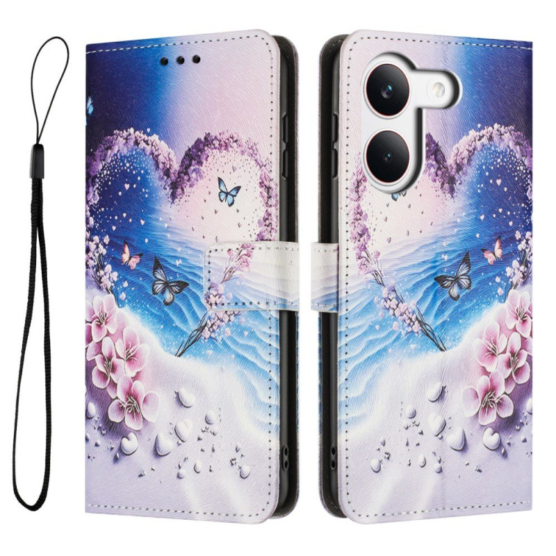 Custodia Poco X8 Pro 5G Farfalle Cuore Design