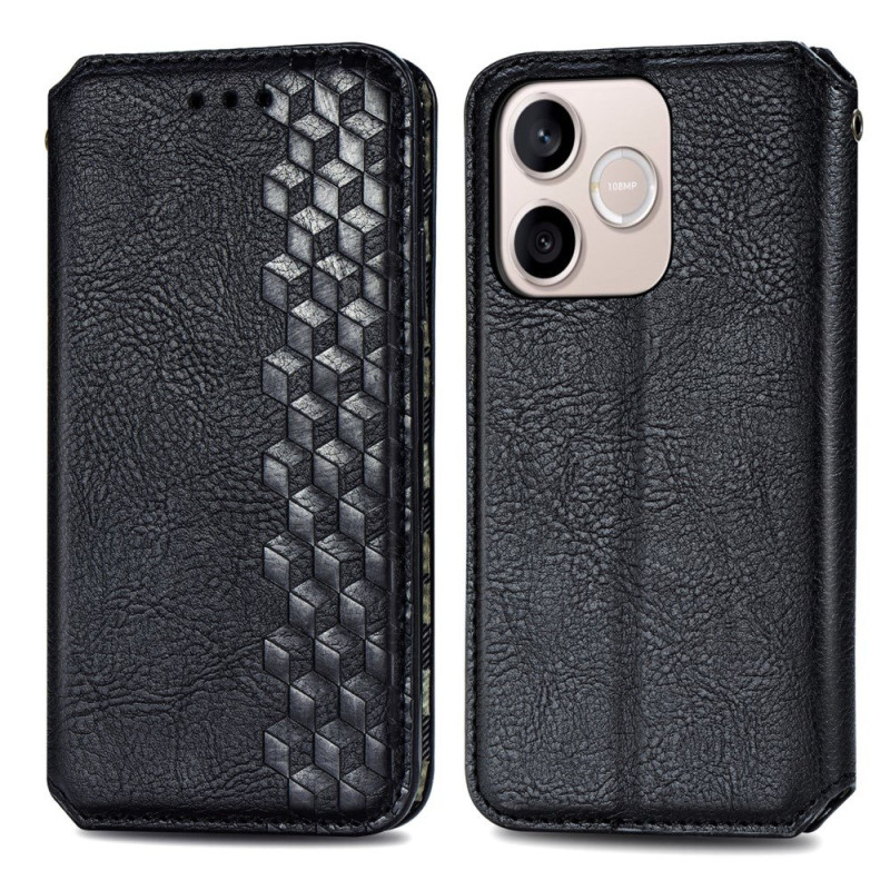 Flip Cover Honor 600 Lite effetto scamosciato Losanges